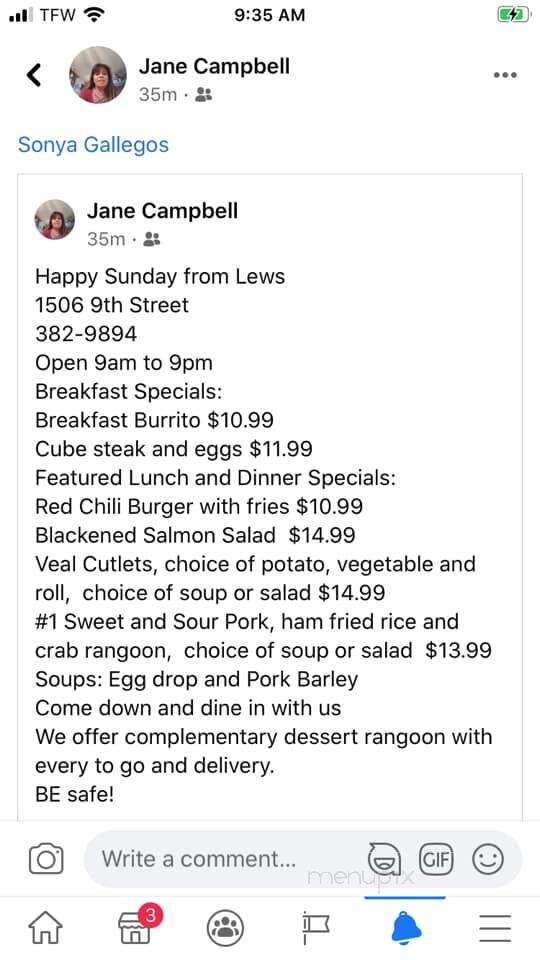 Lew's Family Restaurant - Rock Springs, WY